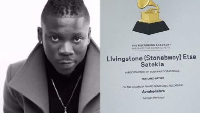 Dancehall act Stonebwoy finally receives certificate for 2017 Grammy nomination
