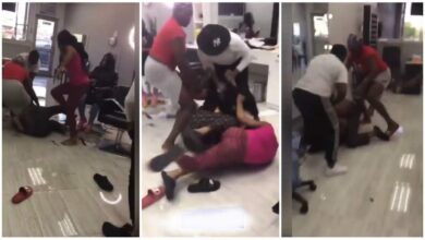 Slay Queens Beaten For Not Paying For Hair By Employees N Salon Owner - Video