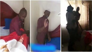 Husband Catches Wife's Boyfriend On Their Matrimonial Bed - Video