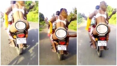 Lady Rides A Motor Bike With No Panty - Video Will Shock u
