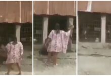 Wicked Lady Seen Flogging Stepson With Belt N Locking Him With Dogs - Video
