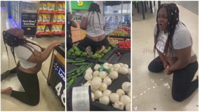 Woman Runs Mad After Taking Overdose Of Hard Drugs In A Supermarket - Video Will Shock U